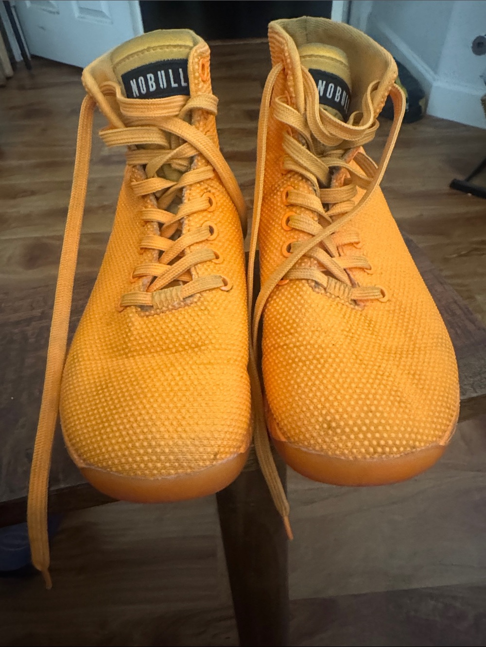 NoBull Shoes orange high tops size 8.5